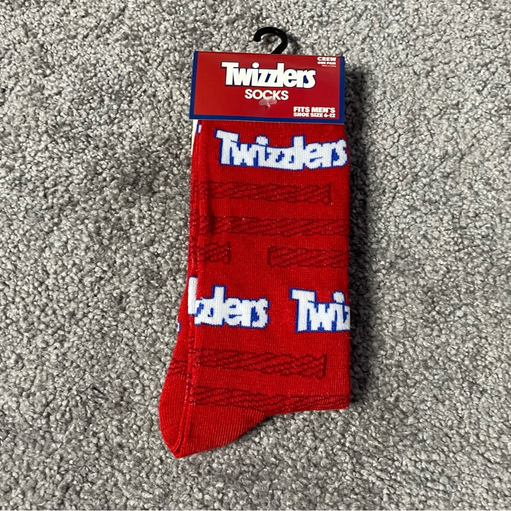 Twizzlers Logo Socks Men's Shoe Size 6-12 New By Odd Sox